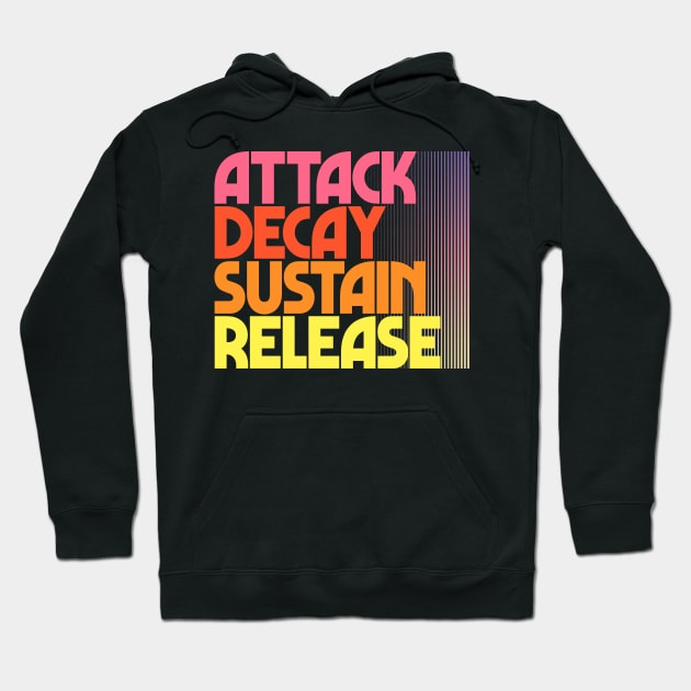 ADSR/ Attack, Decay, Sustain, Release Synthesizer Design Hoodie by DankFutura